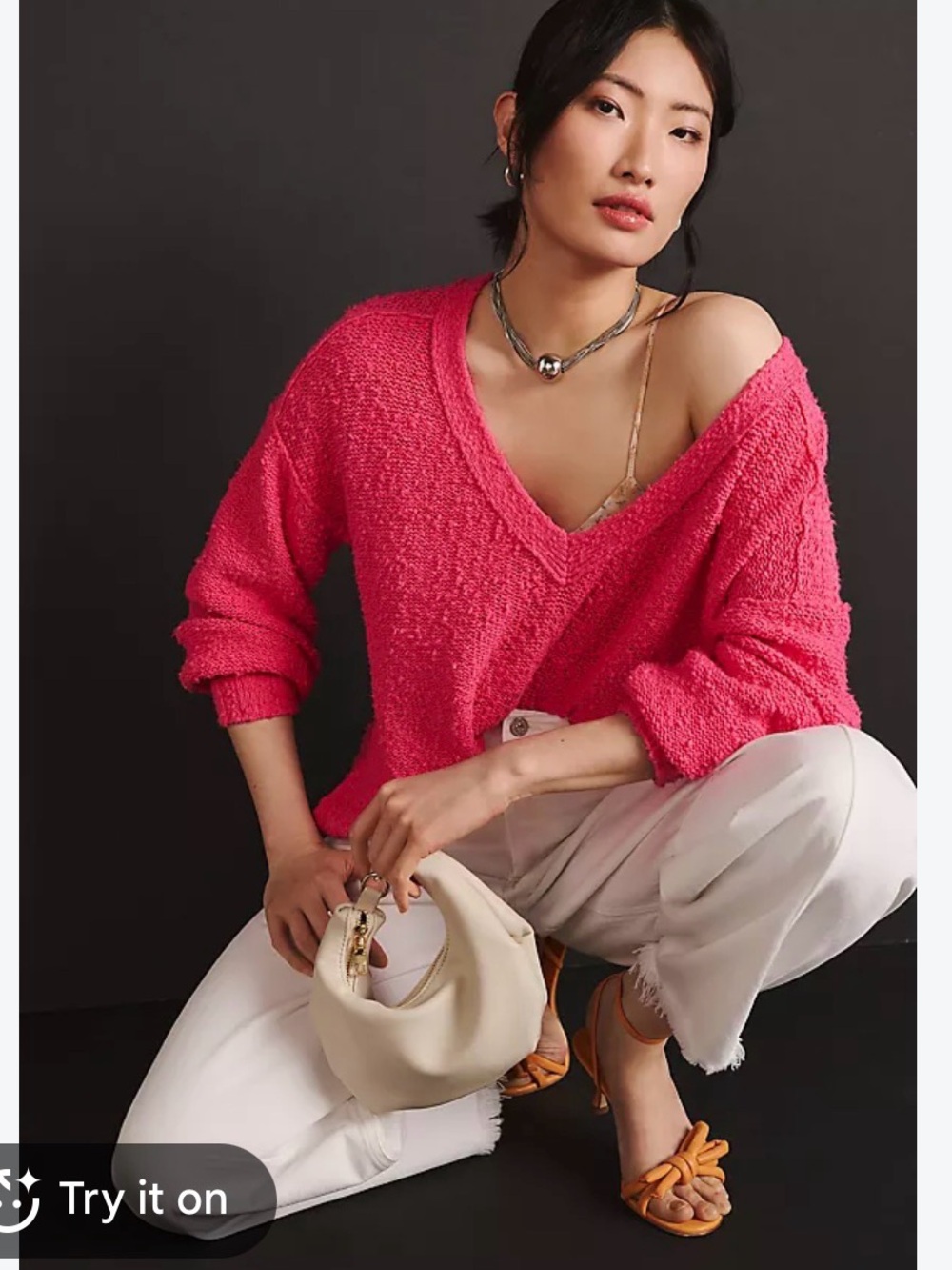 Anthropologie Pilcro Textured V Neck Sweater